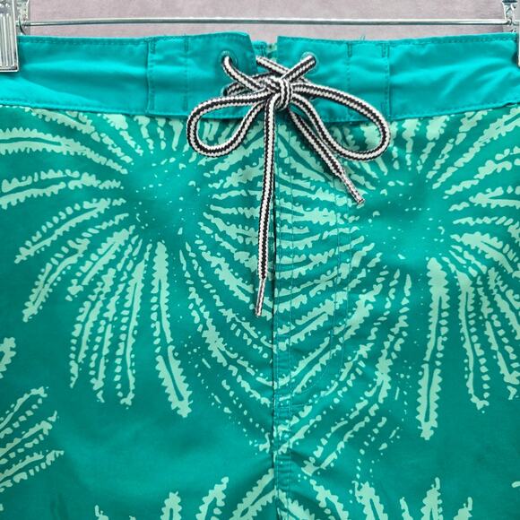 Speedo Green Floral Pull On Swim Youth Boys Juniors Trunks Shorts M Medium - Picture 3 of 5